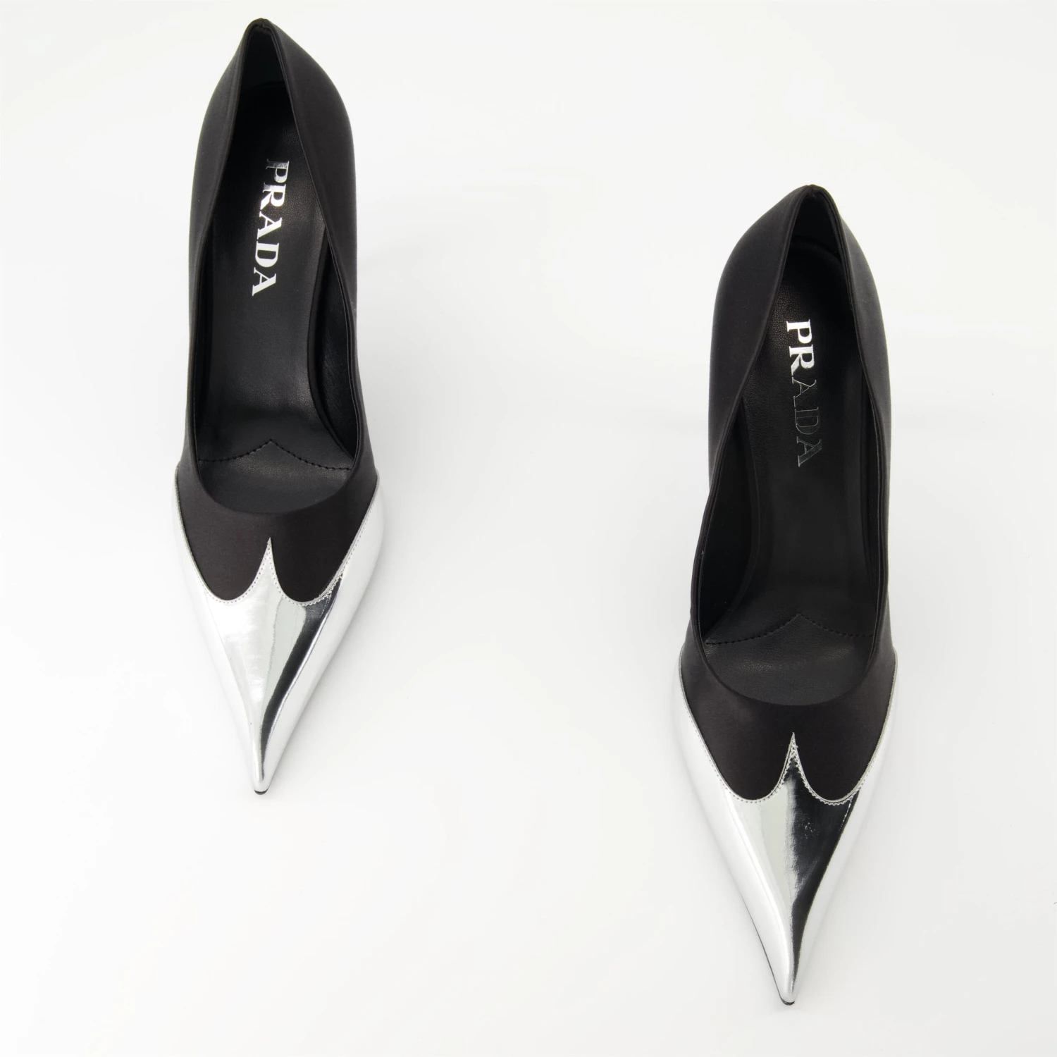 Prada Escarpins En Satin Et Cuir 6 Prada Escarpins En Satin Et Cuir - Image 6