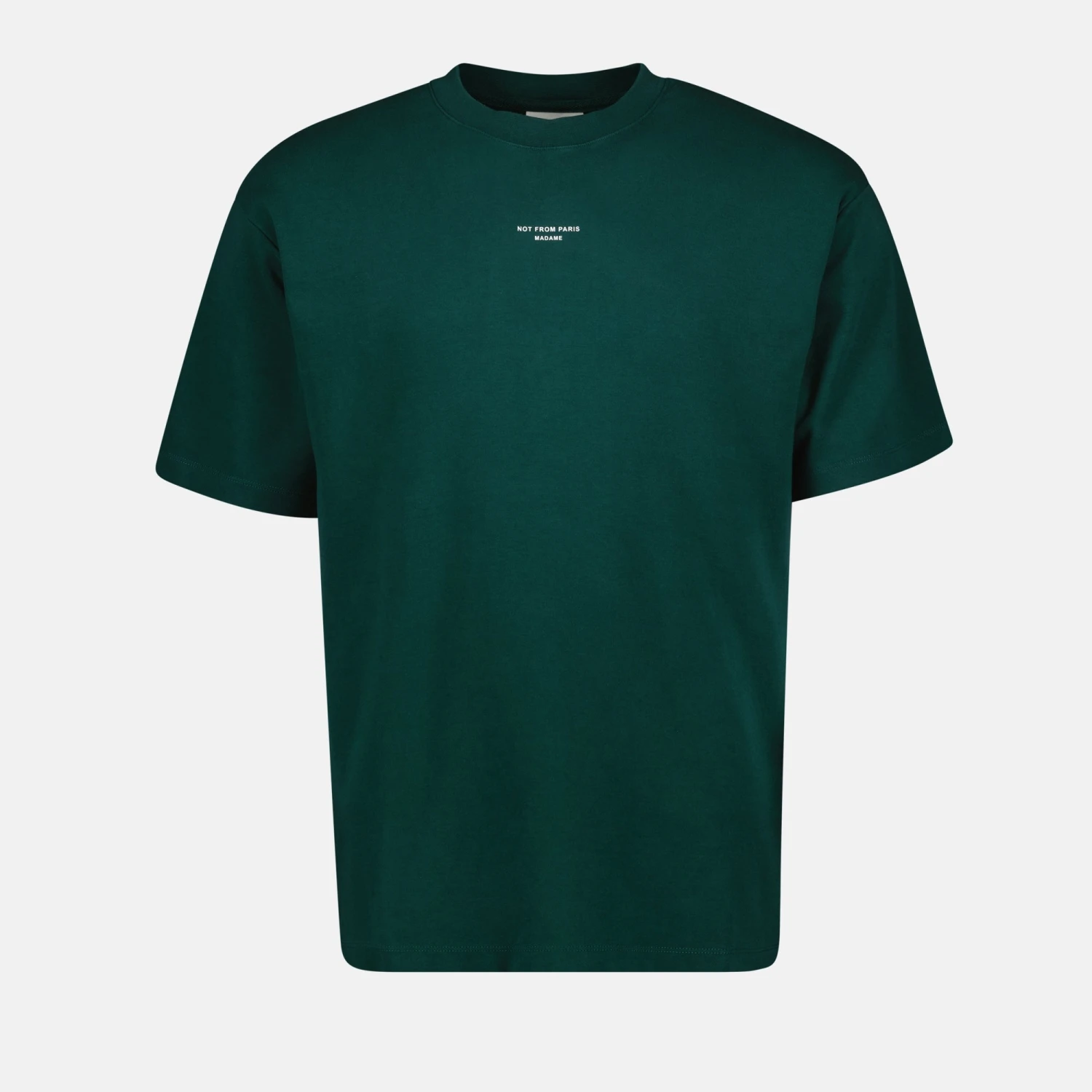 Drole De Monsieur T-shirt Slogan Classique Vert 1 Drole De Monsieur T-shirt Slogan Classique Vert