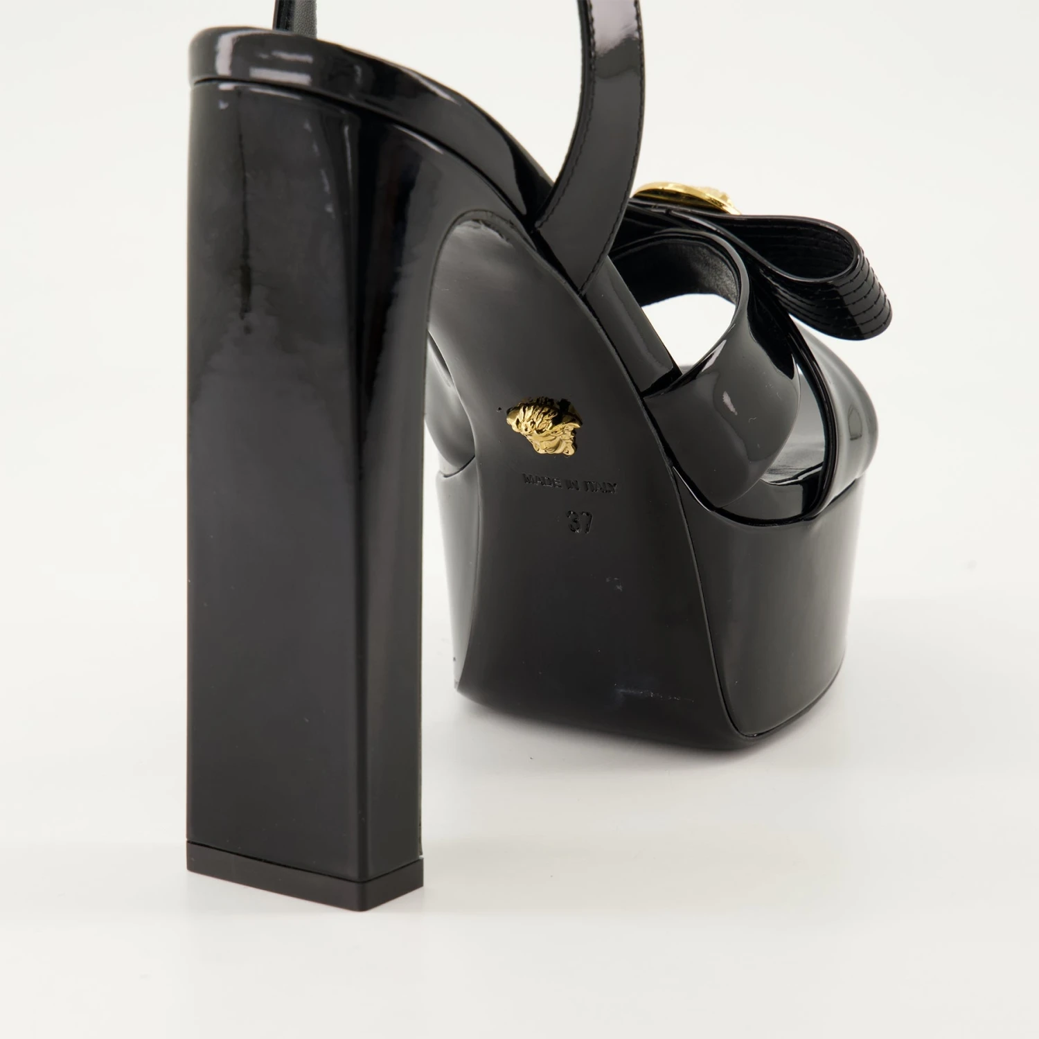 Versace Sandales à Talon Gianni Ribbon 4 Versace Sandales à Talon Gianni Ribbon - Image 4