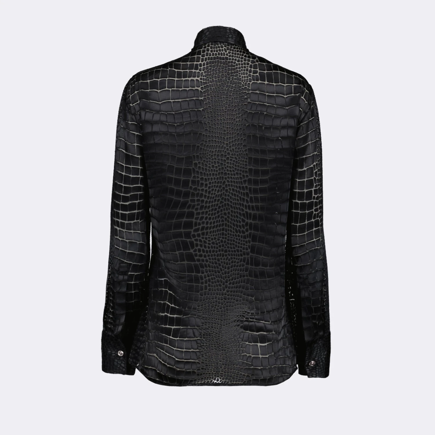 Versace Croc Effect Lavallière Shirt 2 Versace Croc Effect Lavallière Shirt - Image 2