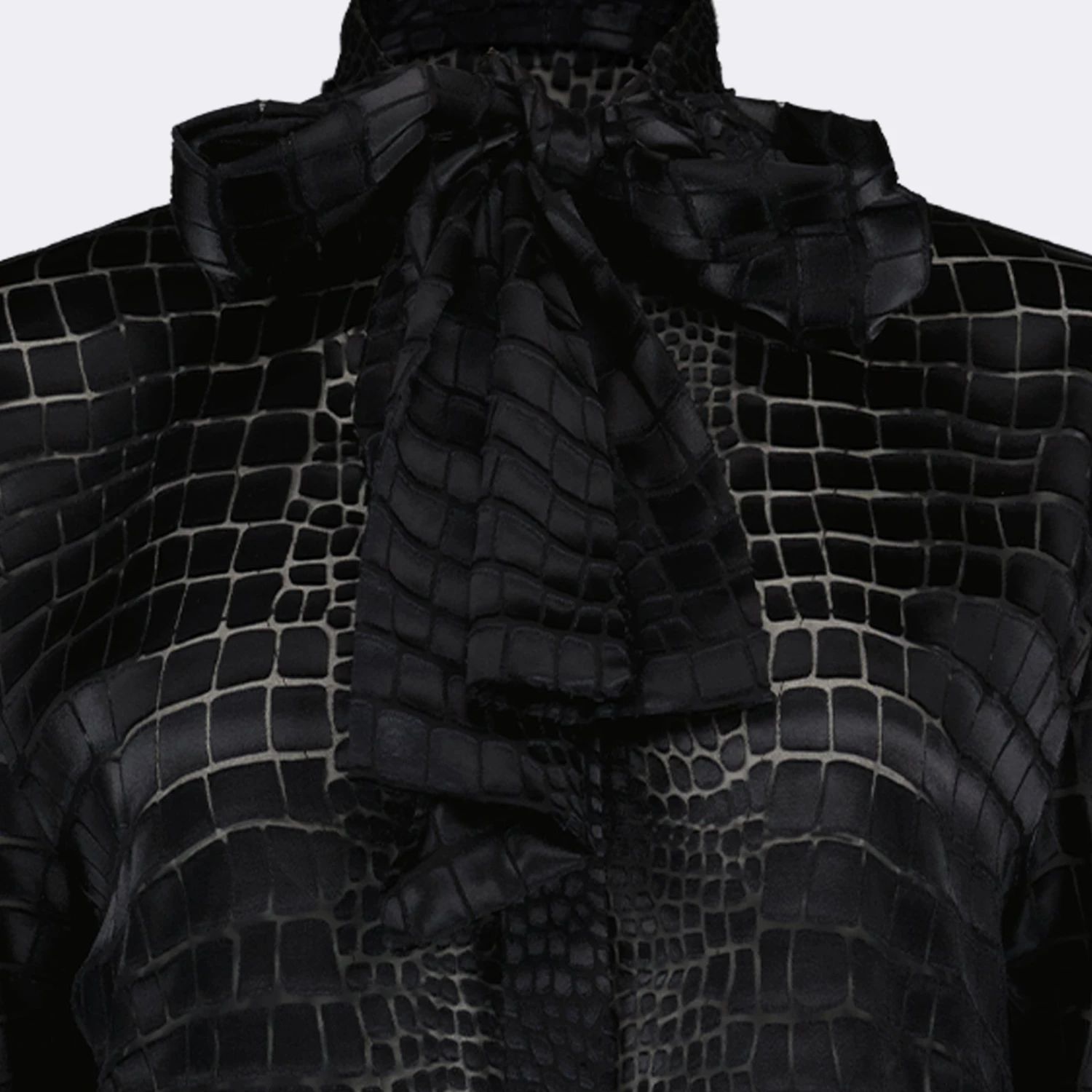 Versace Croc Effect Lavallière Shirt 3 Versace Croc Effect Lavallière Shirt - Image 3