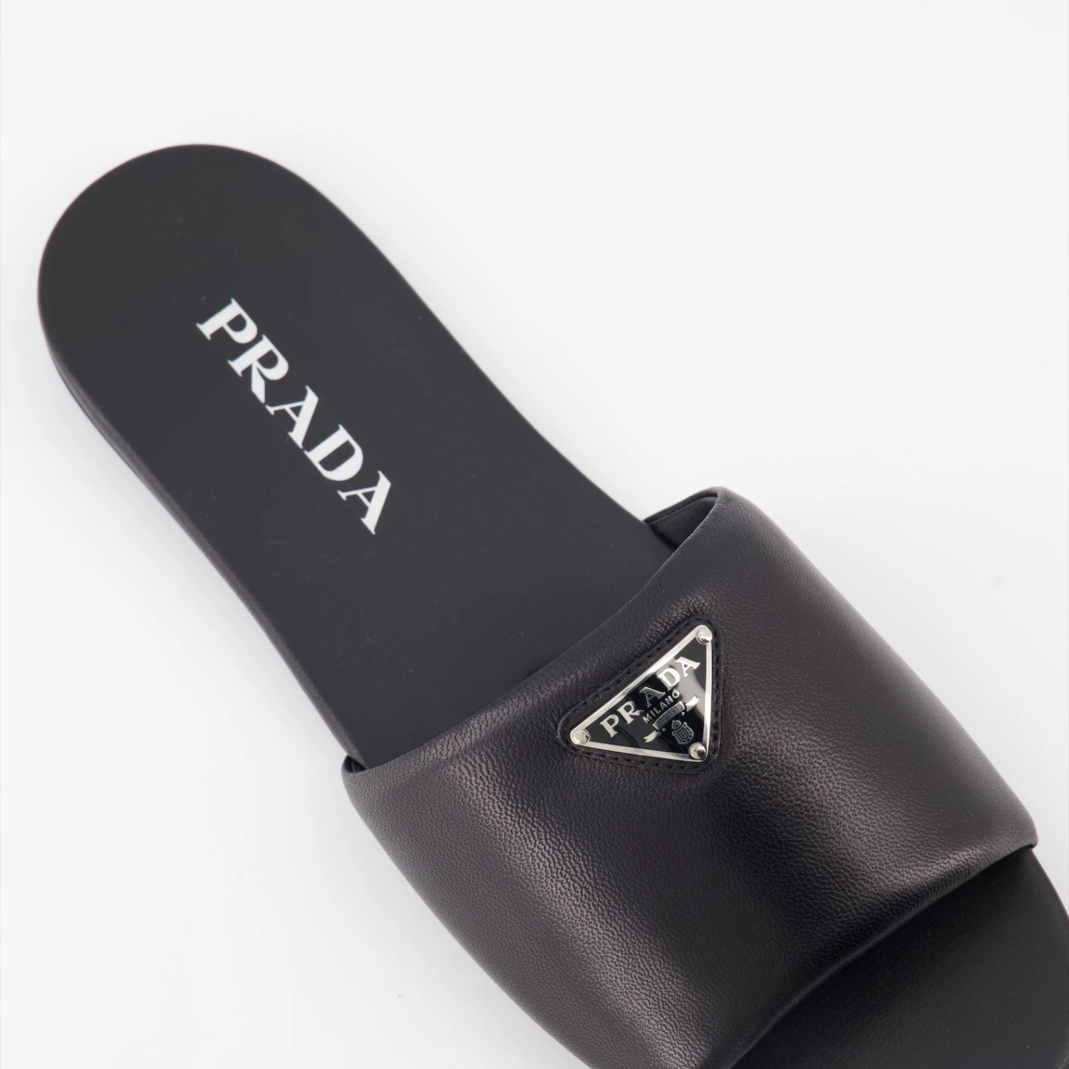 Prada Nappa Leather Slides 5 Prada Nappa Leather Slides - Image 5
