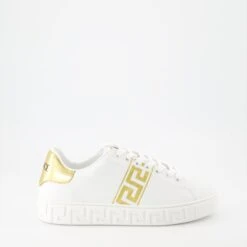 Versace White Greca Sneakers