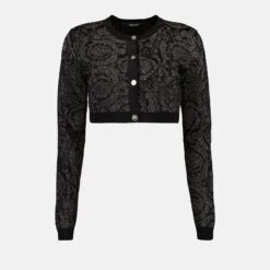 Versace Barocco Lurex Cardigan