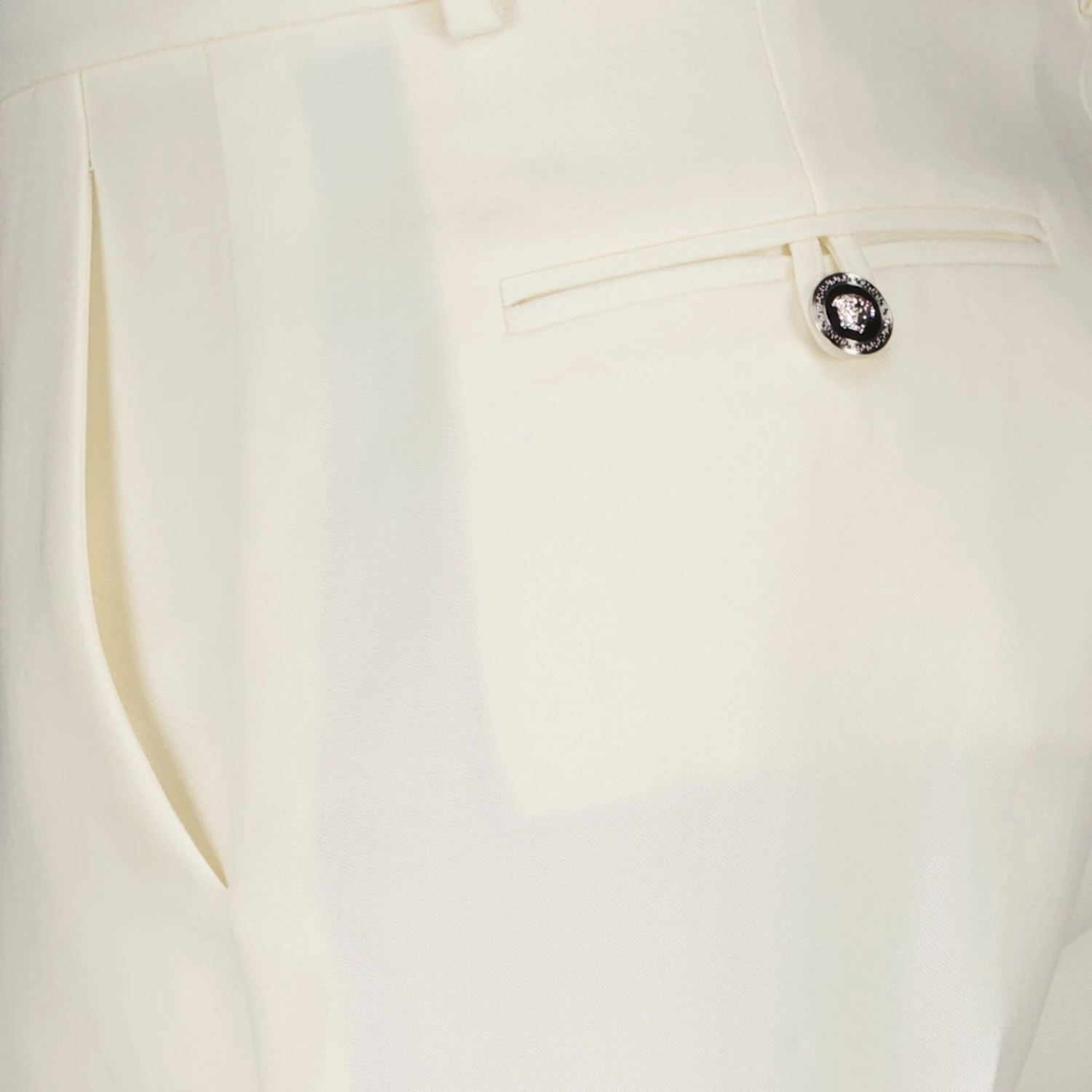 Versace White Straight Pants 3 Versace White Straight Pants - Image 3