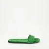 Prada Sandales En Velours Vert