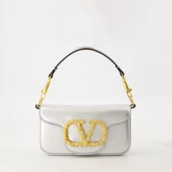 Valentino Garavani Sac VLogo En Cuir Lamé