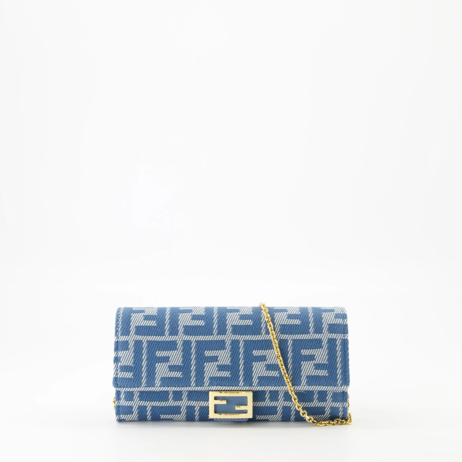 FENDI Portefeuille Continental Baguette Avec Chaîne 1 FENDI Portefeuille Continental Baguette Avec Chaîne