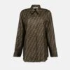 FENDI Chemise En Soie FF Marron