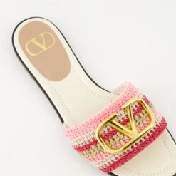 Valentino Garavani Claquettes VLogo En Crochet -Fashion Clothing Store 640b1acd5aaa0ea296efd3fc6dfc5b2a