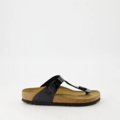 Birkenstock Tongs En Cuir Verni