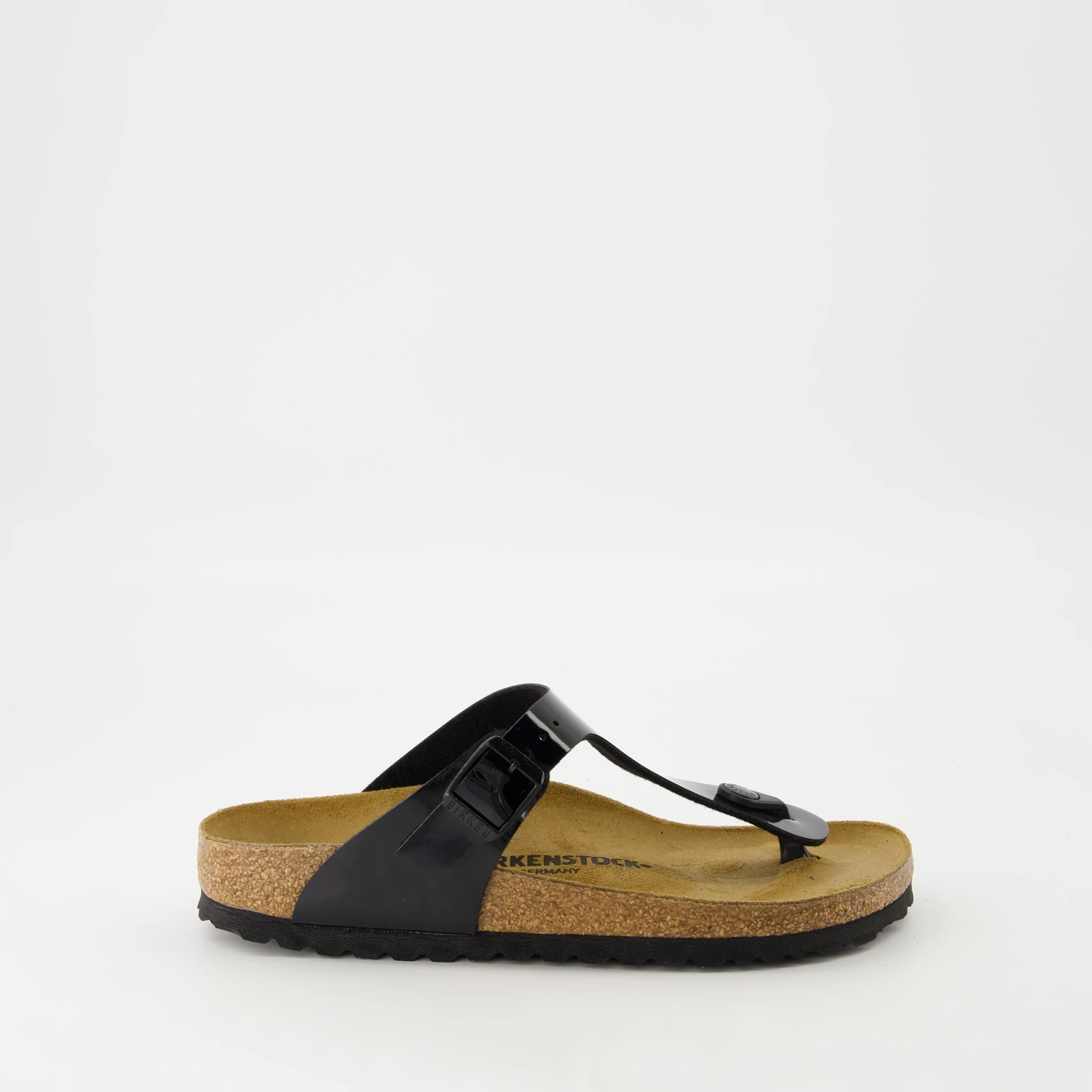 Birkenstock Tongs En Cuir Verni 1 Birkenstock Tongs En Cuir Verni