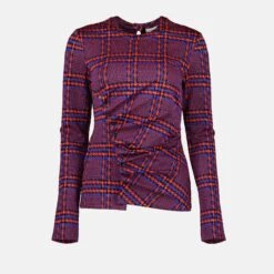 Top Drapé à Carreaux