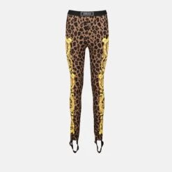 Versace Legging Fuseau Léopard Barocco