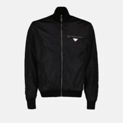 Prada Bomber En Re-Nylon Et Laine