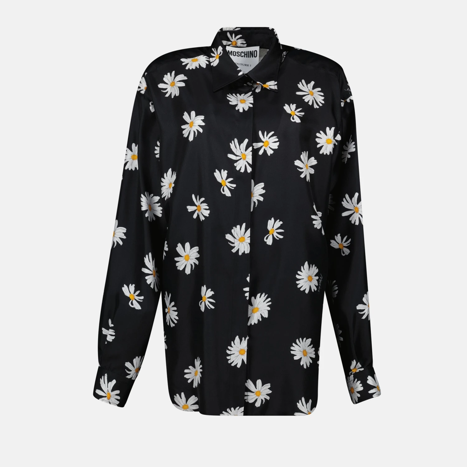 MOSCHINO Chemise Noire à Fleurs 1 MOSCHINO Chemise Noire à Fleurs