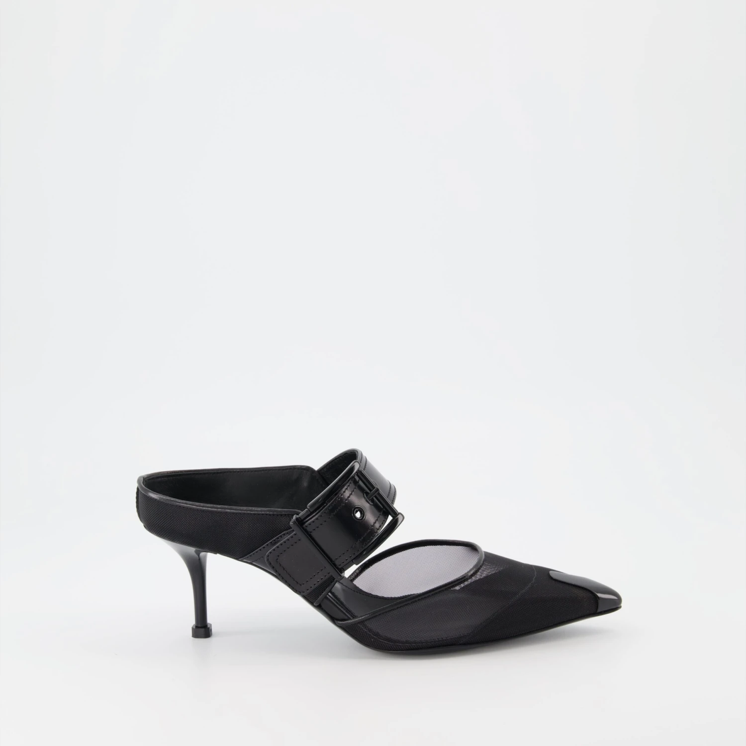 Alexander McQueen Punk Buckle Mules 1 Alexander McQueen Punk Buckle Mules