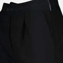 MSGM Straight Wool Pants -Fashion Clothing Store pantalon droit en laine noir caaba208 54af 4fa4 bb6d ea47533577d7
