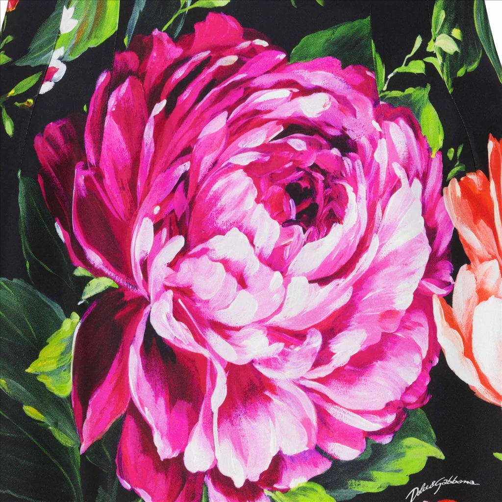 Dolce & Gabbana Flower Print Dress 3 Dolce & Gabbana Flower Print Dress - Image 3