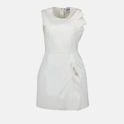 MSGM Ruffled Dress White