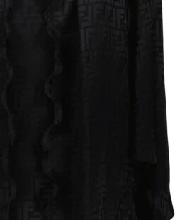 FENDI FF Silk Dress -Fashion Clothing Store robe en soie jacquard noire 65a130c8 c364 43b4 92ce 7fae49a78f5a