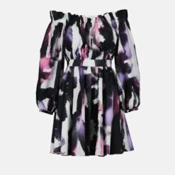 Alexander McQueen Watercolor Graffiti Dress -Fashion Clothing Store robe watercolour graffiti a col bardot d5eb1d2a 064a 4786 b528 cc1ace0c2f5c