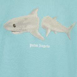 Palm Angels Broken Shark Sweatshirt -Fashion Clothing Store sweatshirt bleu broken shark c3bdb281 f77e 4e9f 8241 572f55772b7c